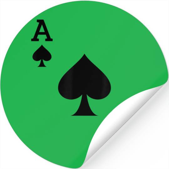 Ace of Spades Deck of Cards Carnival Halloween Cos Stickers