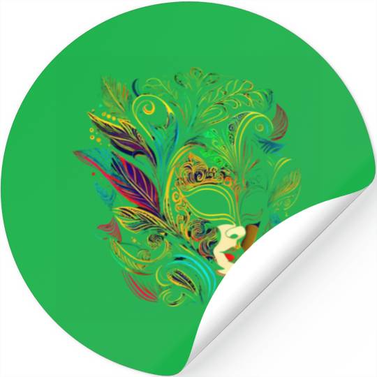 Funny Mardi Gras Carnival parade Stickers