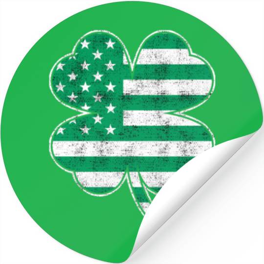 USA Shamrock St. Patrick's Day USA Stickers