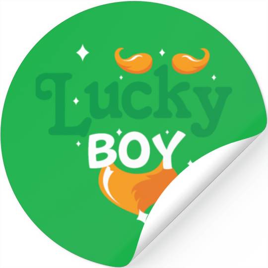 lucky boy Stickers