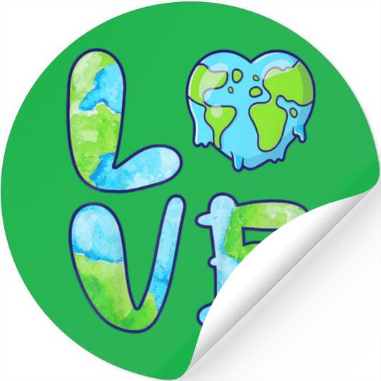 LOVE Earth Day 2023 Cute Earth Lover Kids Stickers