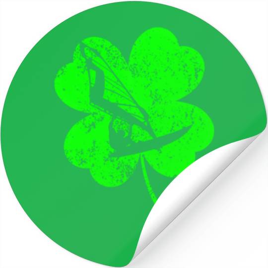 Windsurfing St. Patrick's day shamrock Stickers