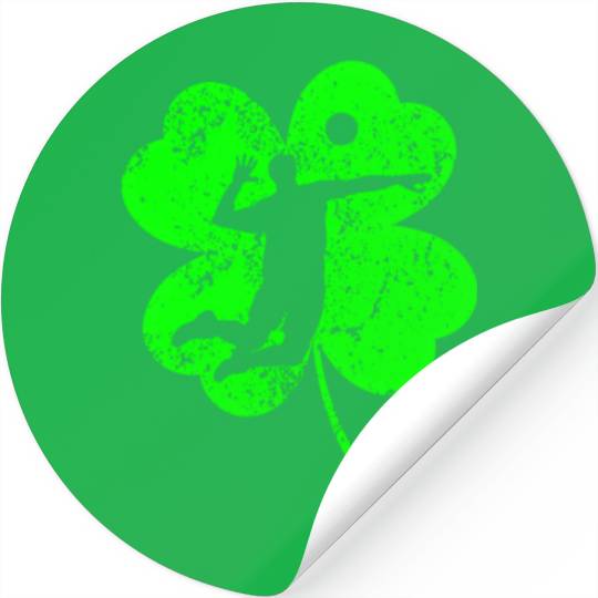 Volleyball St. Patrick's day shamrock Stickers