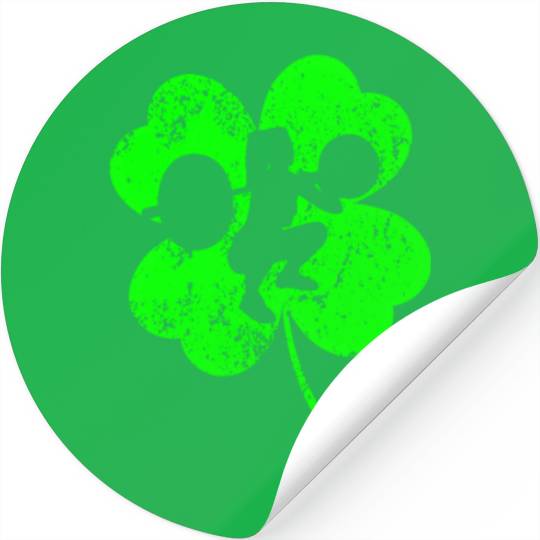 Weightlifting St. Patrick's day shamrock Stickers