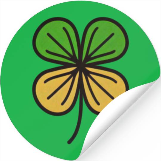 Patrick s day four leaf clover png Stickers