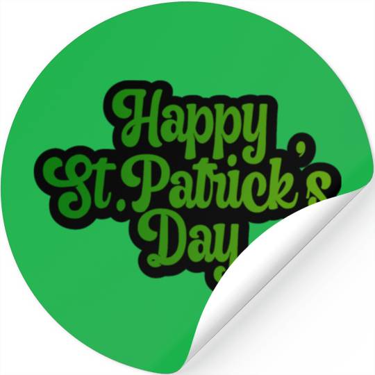 StPatricks day quote Typography Stickers
