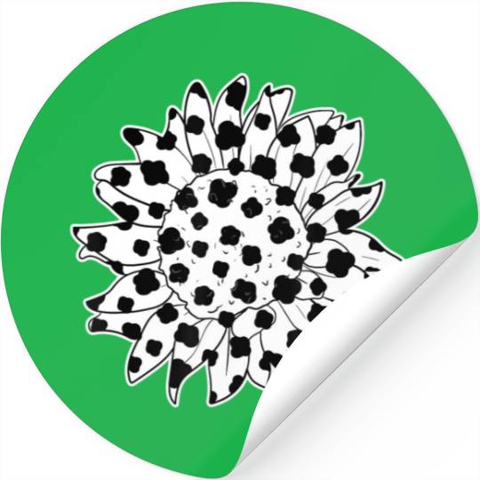 Sunflower Cow Print for Women Men Cow Lover Stickers