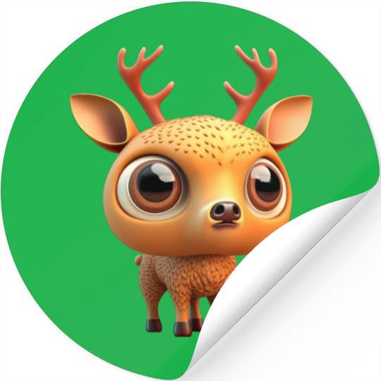 Cute deer cartoon character Stickers