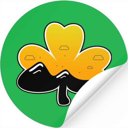 vintage st patrick sunrise Stickers