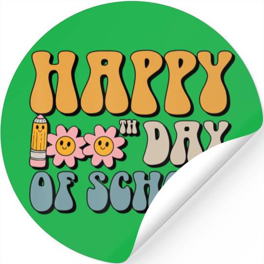 Teacher 100 Days of School Student Happy 100th Day Stickers