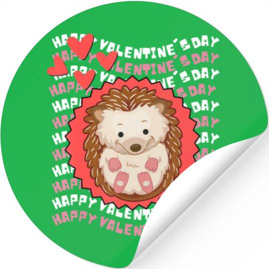 Happy Valentine s T Hedgehog Valentine Teacher Val Stickers