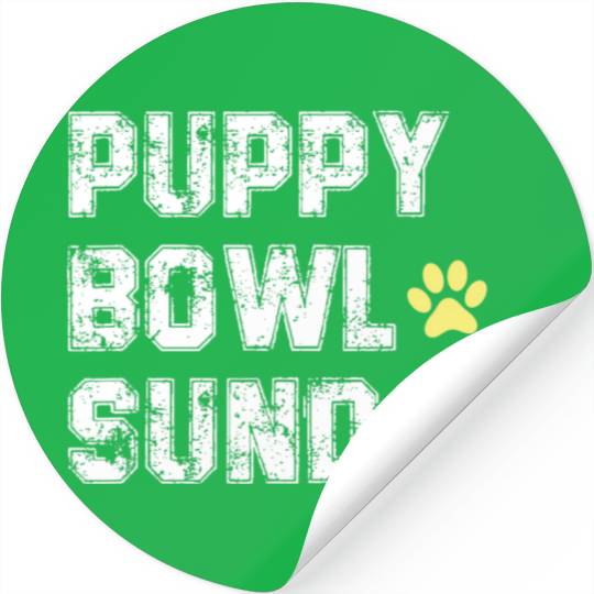 Puppy Bowl Sunday Funny Present Ideaes Dog for Men Stickers