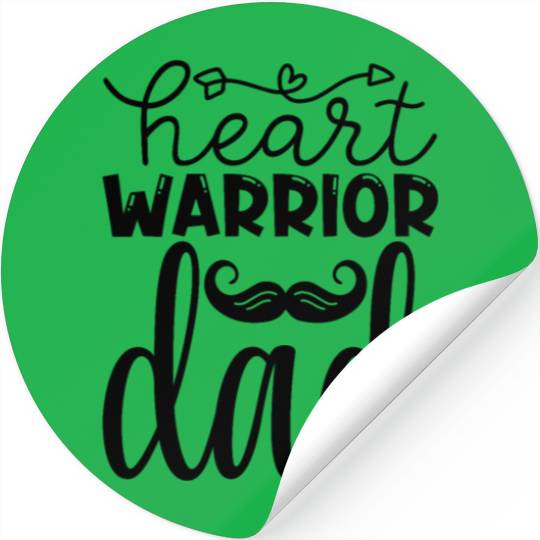 Heart Warrior Dad Stickers
