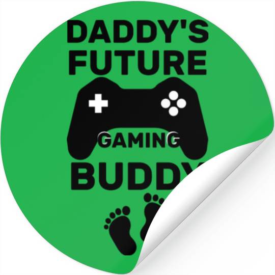 Daddy's Future Gaming Buddy Gamer baby, Video game Stickers