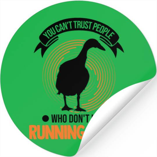 Indian Runner Gift Running Duck Stickers