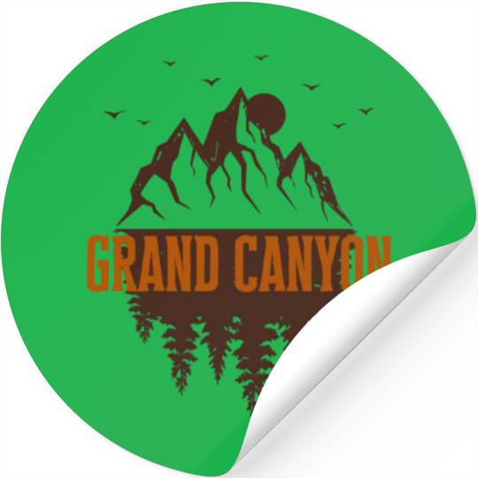 grand canyon retro mountain Stickers