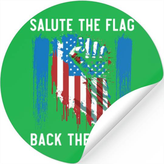Salute The Flag Back The Badge Cop Law Enforcement Stickers