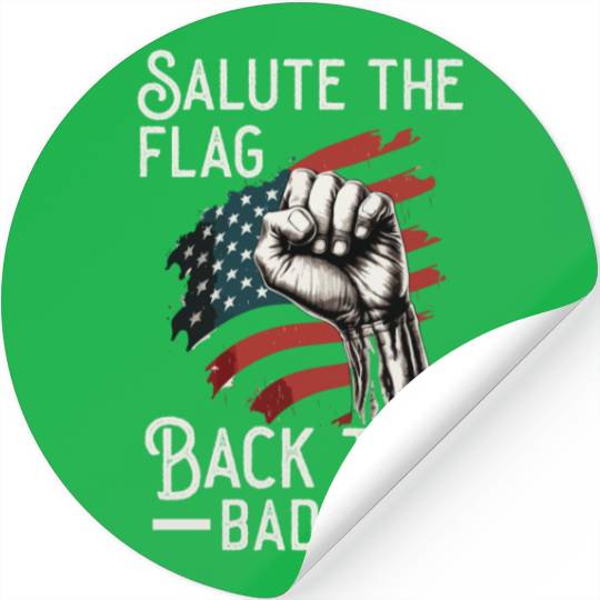 Salute The Flag Back The Badge Cop Law Enforcement Stickers
