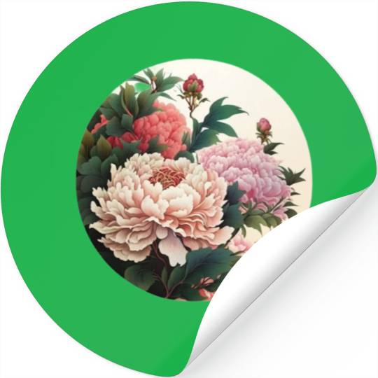 Peony flowers Stickers