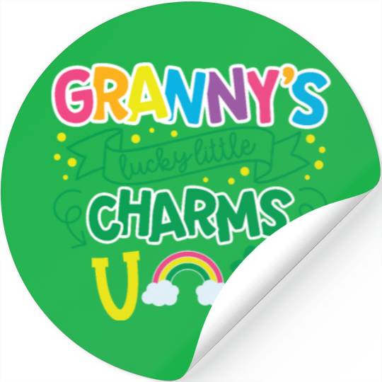 Granny's Lucky Little Charms Clover Shamrock Stickers