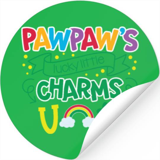 Pawpaw's Lucky Little Charms Clover Shamrock Stickers