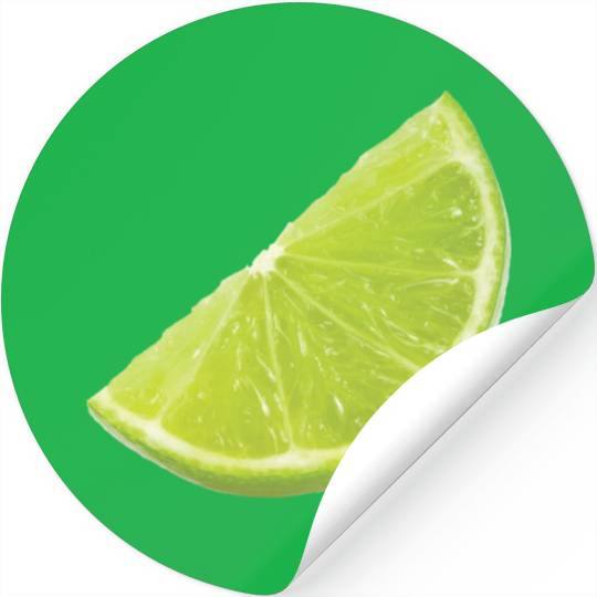 sliced green fruit Stickers