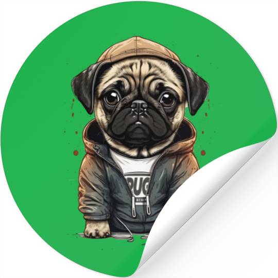 Cool Swag Pug Stickers
