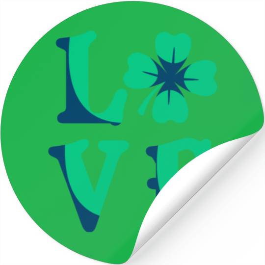 Love shamrock lucky charm St. Patrick's Day Stickers