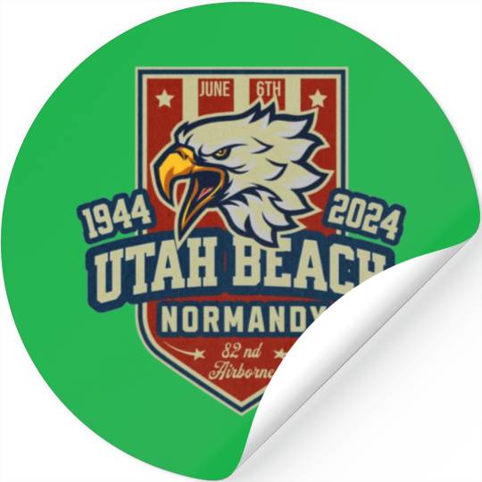 Utah Beach Normandy D DAY 80 th anniversary Stickers