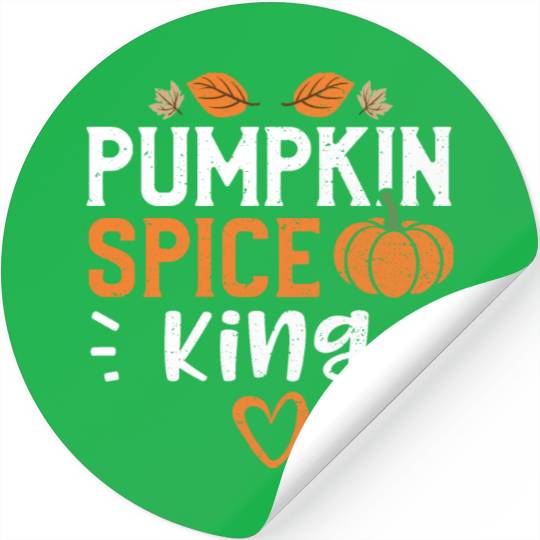 Pumpkin Spice King - Pumpkin Stickers