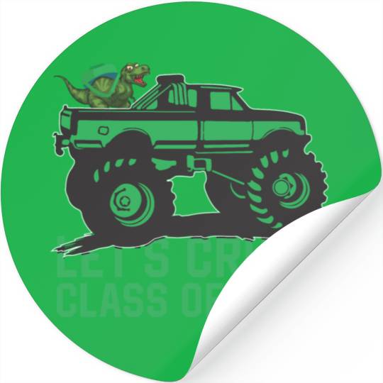 Lets crush class of 2034 dark green vehicle sketch Stickers