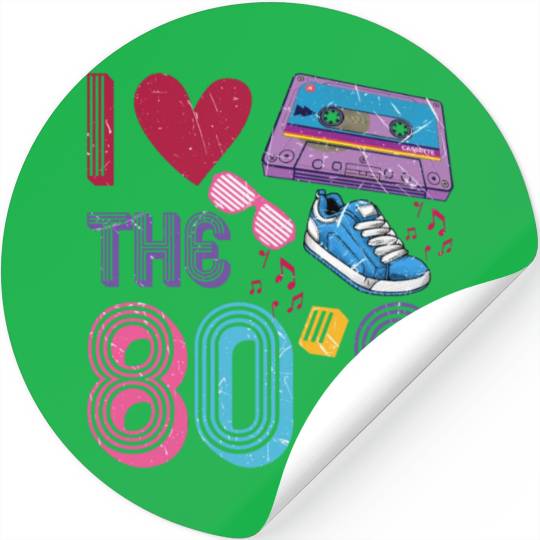 I Love The 80s Stickers