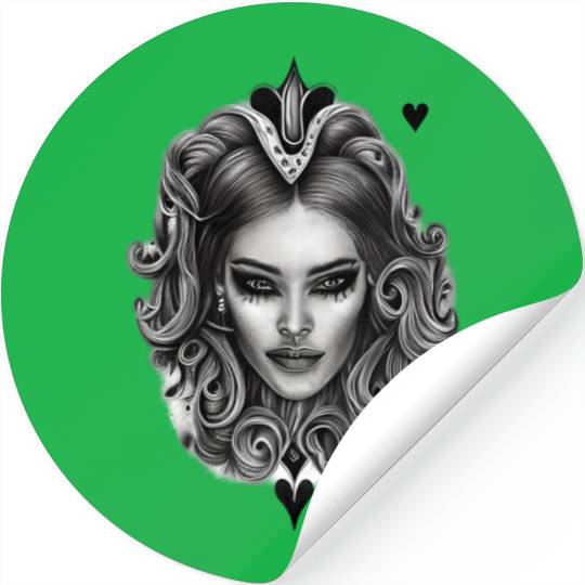 Playing Card Design - Hearts Stickers