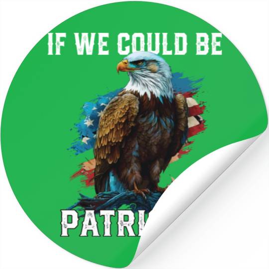 If We Could Be Patriotic USA American Bald Eagle Stickers