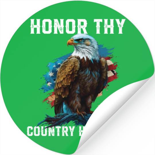 Honor Thy Country Heritage American Bald Eagle Stickers