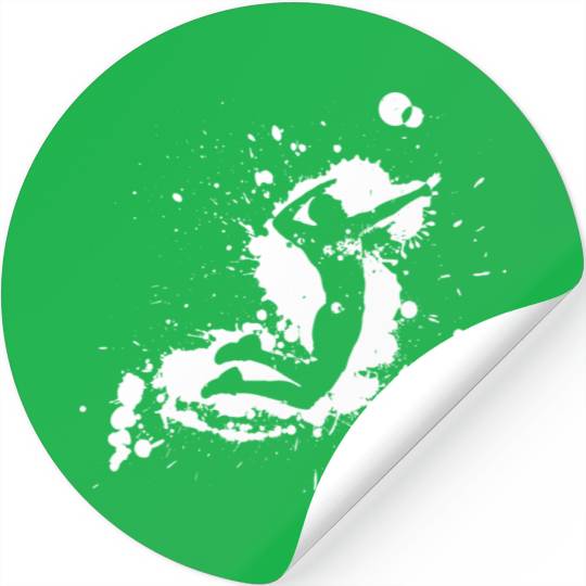 Volleyball Spike Man White Stickers