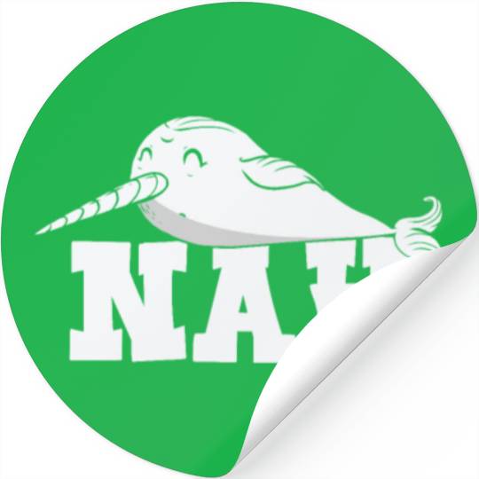 Procrastinating Narwhal Lover Aquatic Animals Stickers