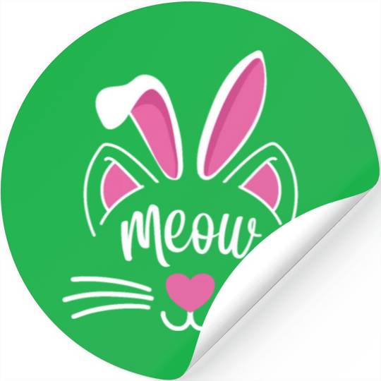 Happy Easter Motif Easter Eggs Funny Easter Bunny Stickers
