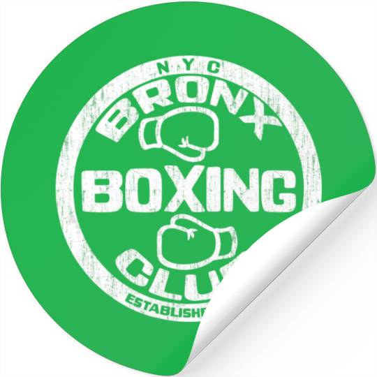 Bronx Boxing Club Squared Circle Distressed Stickers