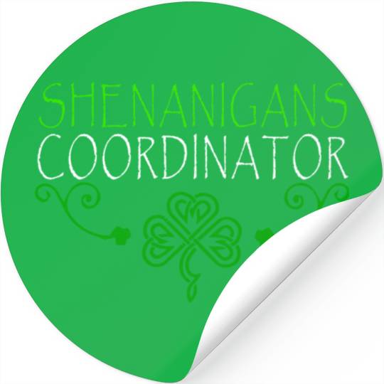 Shenanigans Coordinator St PDay Gnomes Green Proud Stickers