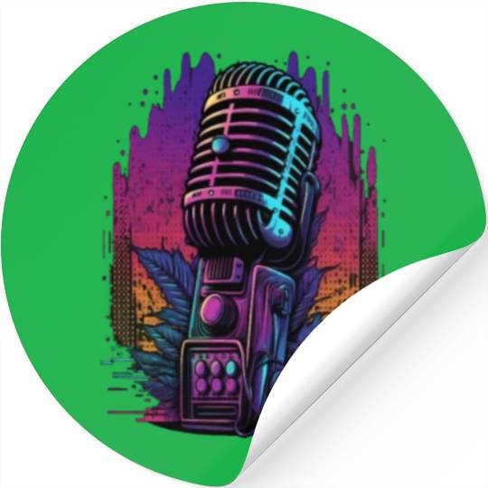 AV Technician Microphone Audio Visual Tech Sound Stickers