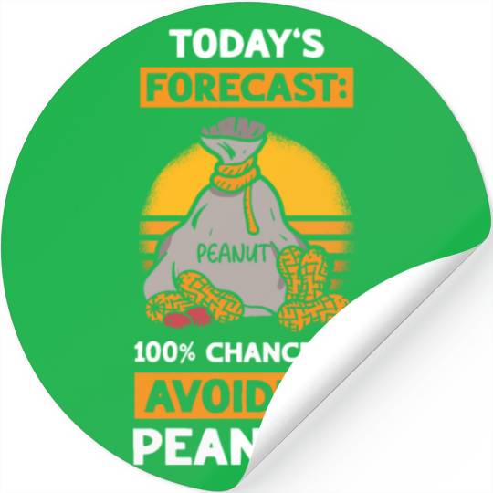 Today's Forecast 100% Chance Of Avoiding Peanuts Stickers