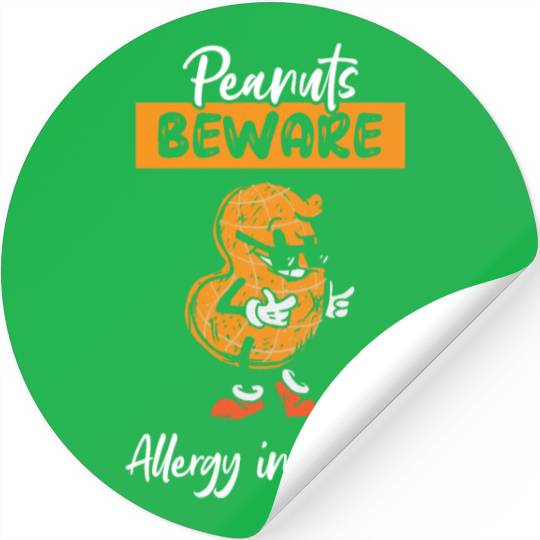 Peanuts Beware Allergy In The Air Peanut Allergic Stickers