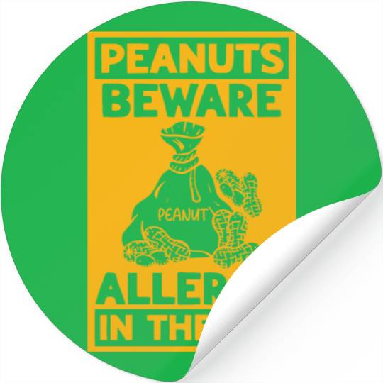 Peanuts Beware Allergy In The Air Peanut Allergic Stickers