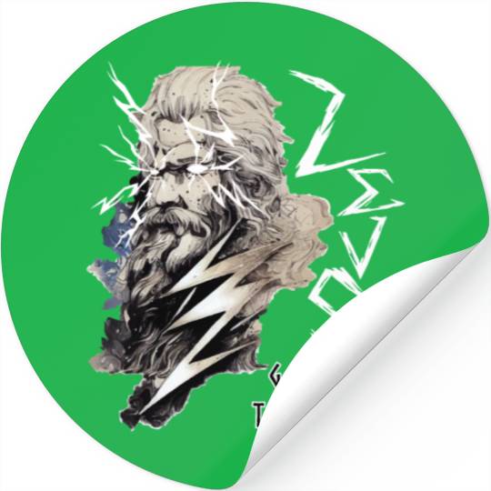 Zeus Greece God Of Thunder Lightning Mythology Gre Stickers