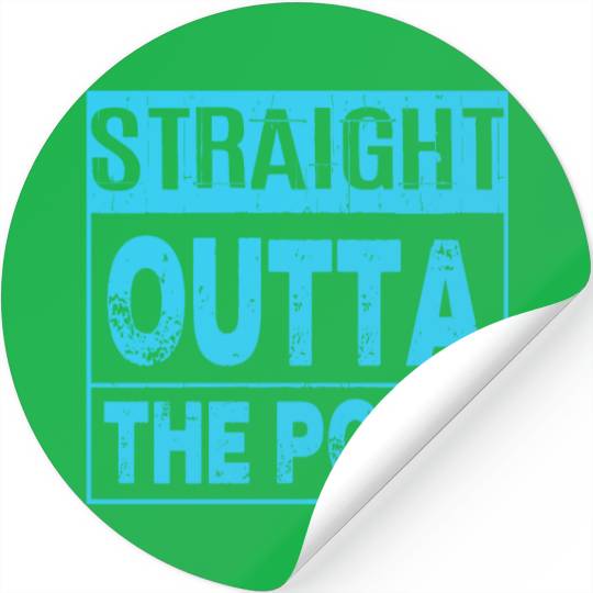 Straight Outta The Pool Sun and Water Summer Swim Stickers