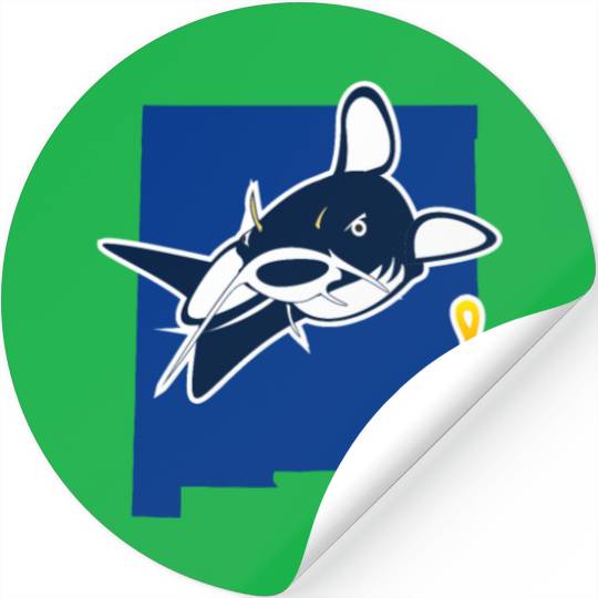 Catfishing Season New Mexico State Flag Fish Rod Stickers