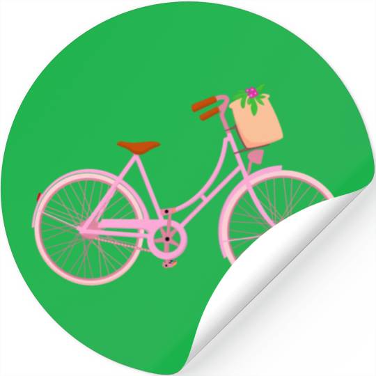 Bike With Flowers Stickers
