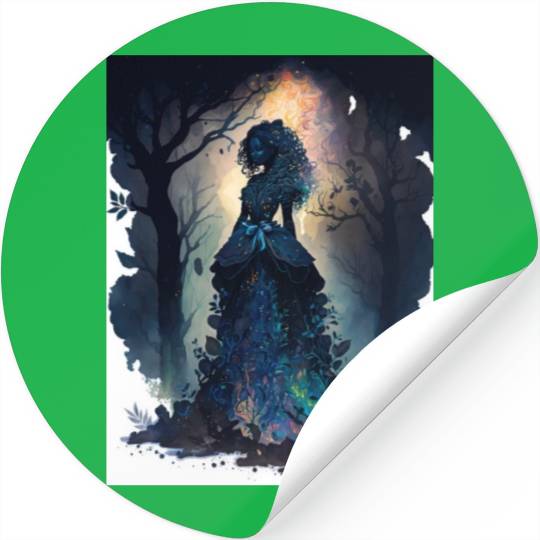 Black Nature Goddess - African American, Woodland Stickers