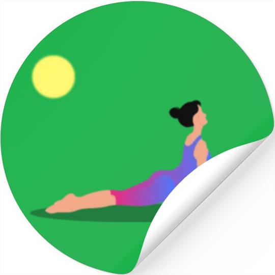 Yoga Healthy Body Training Illustration Stickers